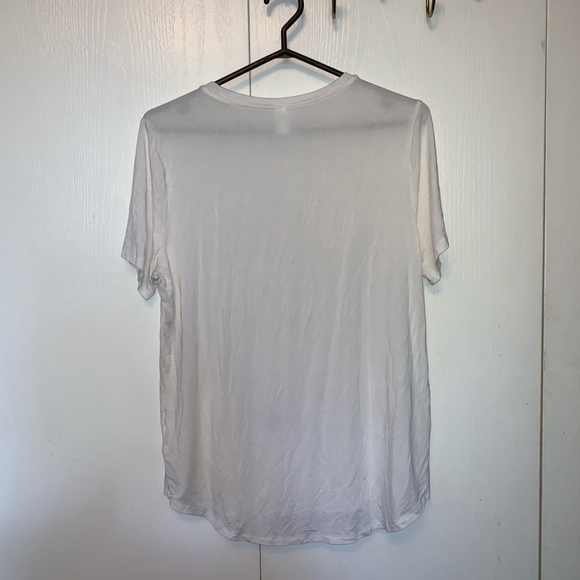 Women's Old Navy White Luxe Short Sleeve Tee Standard L - Picture 1 of 7